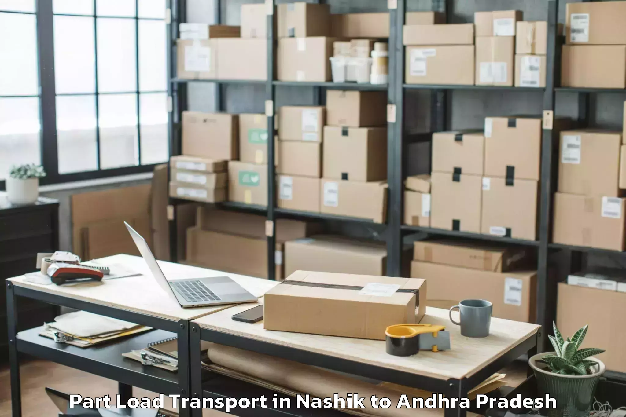 Get Nashik to Peddapappur Part Load Transport